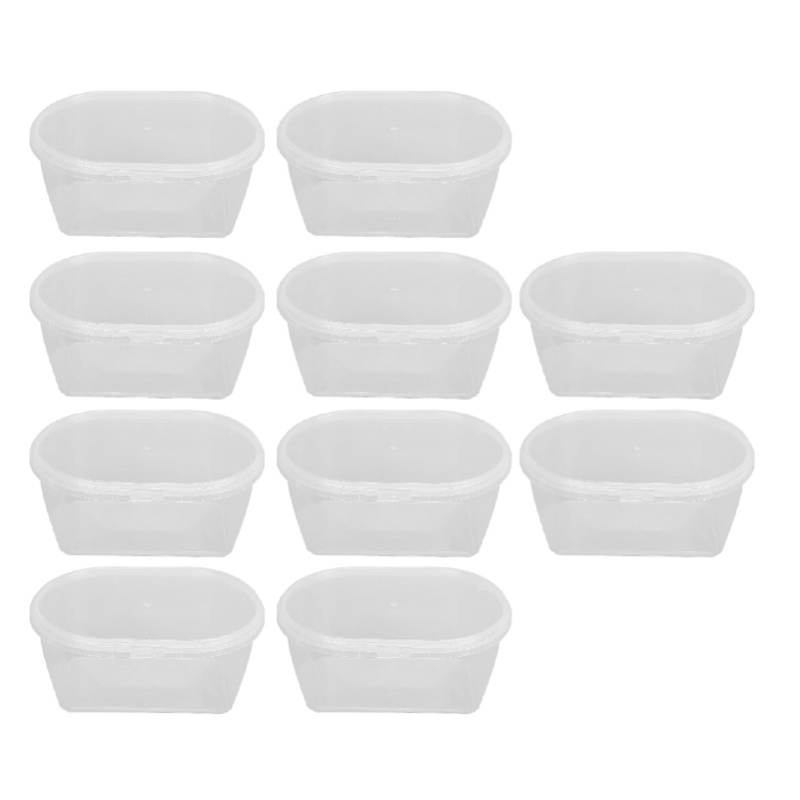 Meal Prep No Microwave - 뚜껑이 있는 10개의 보관 상자, 전자레인지