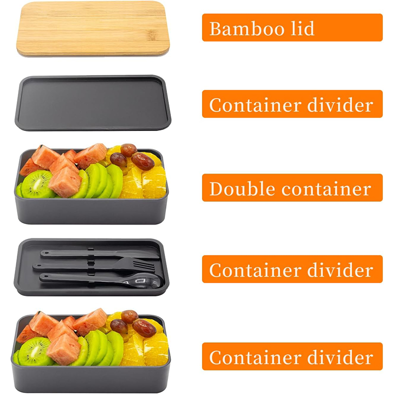 식기가 포함된 쌓을 수 있는 도시락 상자 1200ML  - Meal Prep Fit 리뷰 및 가격