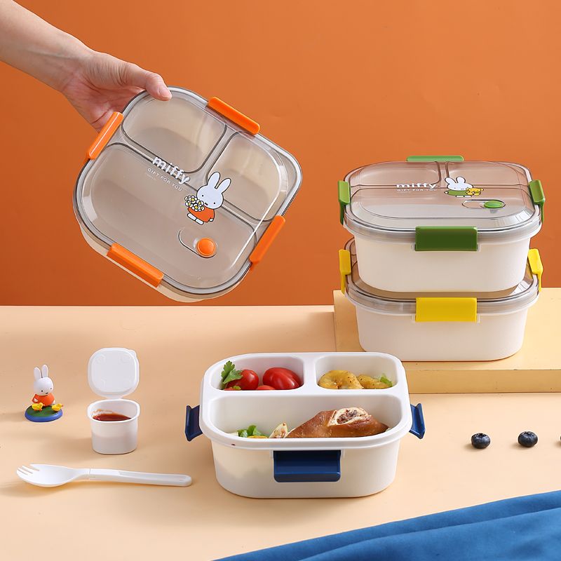 귀여운 미피 만화 캐릭터 도시락통(뚜껑 포함) 전자레인 - Meal Prep No Microwave 리뷰 및 가격