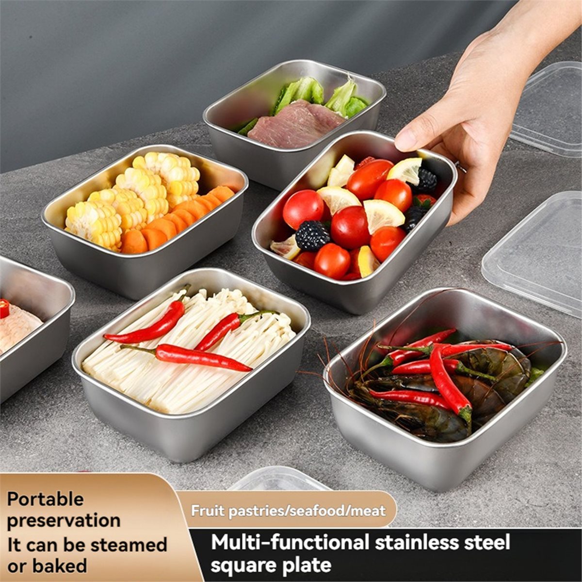 【AT48】 냉장고용 새로운 적층형 식품 보관 용기,  - Meal Prep Fit 리뷰 및 가격